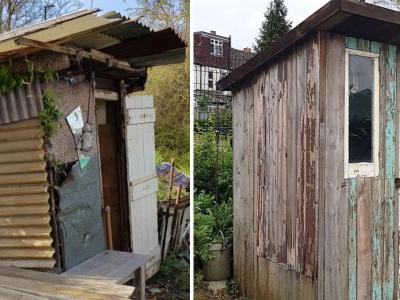 shed before and after